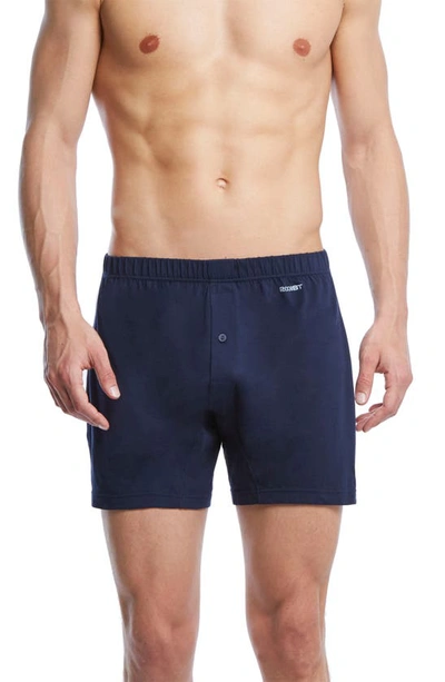 2(x)ist Pima Cotton Knit Boxers In Blue