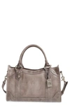 Frye 'melissa' Washed Leather Satchel - Grey In Ice