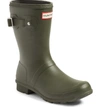 Hunter Original Tour Short Packable Rain Boot In Dark Olive