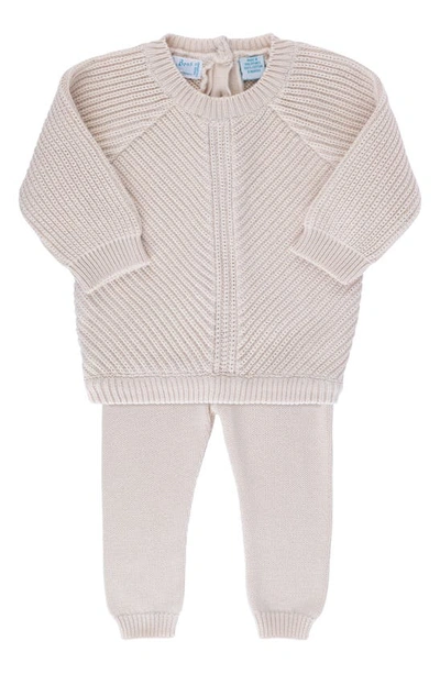 Feltman Brothers Babies' Knit Sweater & Pants Set In Ecru