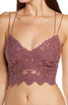 Free People Intimately Fp Ilektra Lace Bralette In Smokey Wine