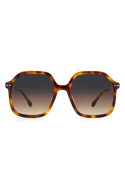 Isabel Marant Geo Square Acetate Sunglasses In Tortoiseshell