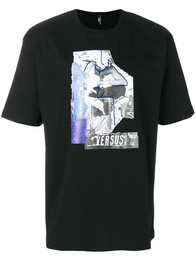 Versus Front Print T In Black