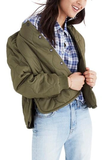 Madewell quilted military coat 2025