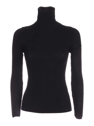 P.a.r.o.s.h . Turtleneck Knitted Jumper In Nero