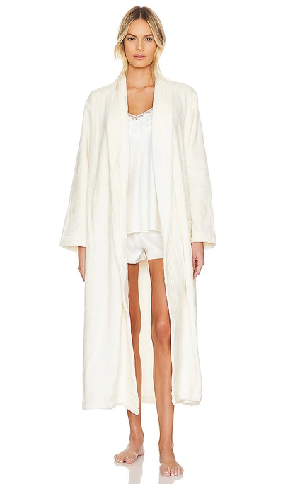 Eberjey Chalet Recycled Plush Dressing Gown In Multi