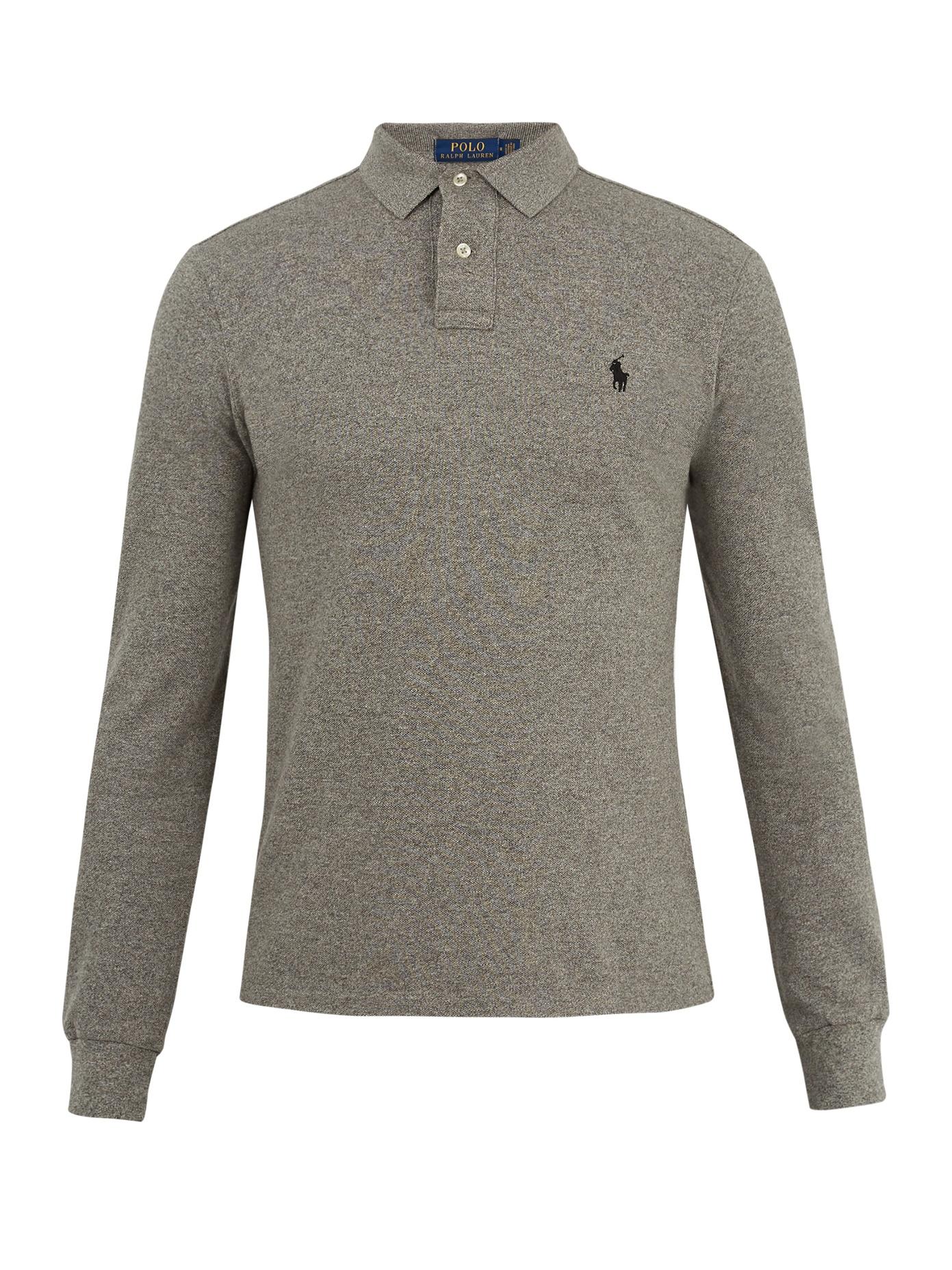 ralph lauren long sleeve polo slim fit