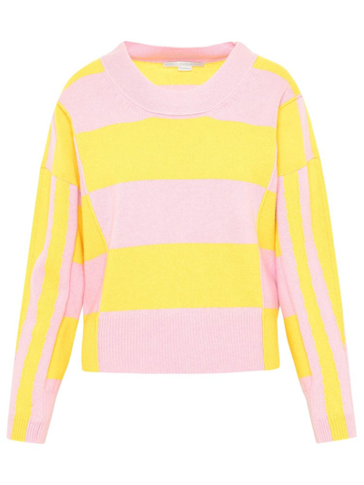 Stella Mccartney Striped Cashmere And Wool Sweater In Multicolor