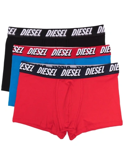Diesel Logo-waistband Boxer-briefs In Red