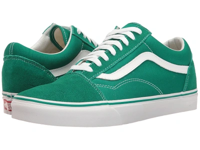 Vans - Old Skooltm ((suede/canvas) Ultramarine Green/true White) Skate  Shoes | ModeSens