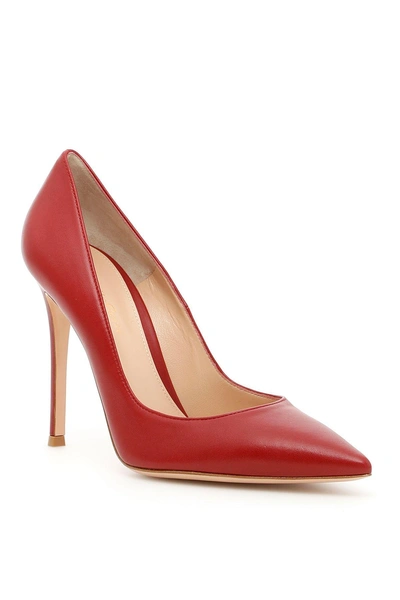 Gianvito Rossi Nappa Pumps In Granatarosso