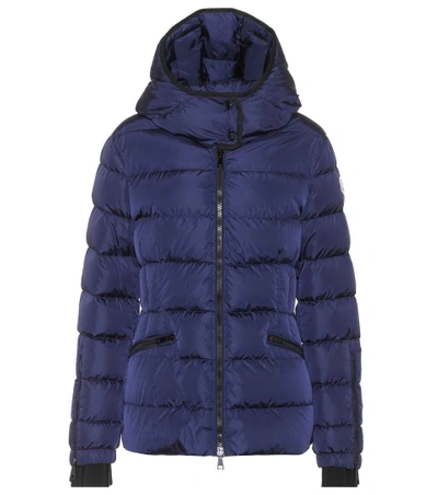 Moncler Betula Hooded Down Jacket In Blue