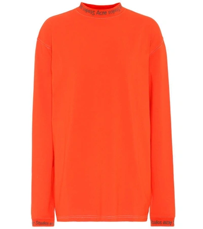 Acne Studios Greta Long-sleeved Cotton Shirt In Rust Red