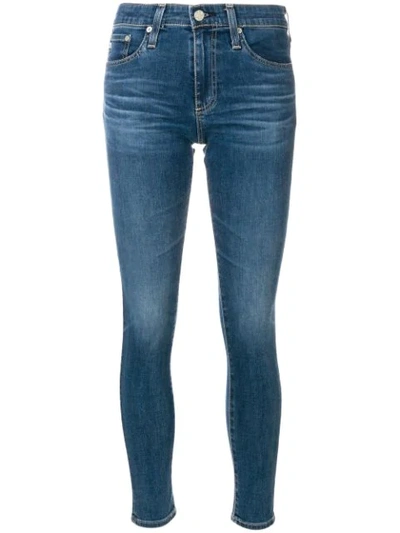 Ag 'the Farrah' High Rise Skinny Jeans In Blue