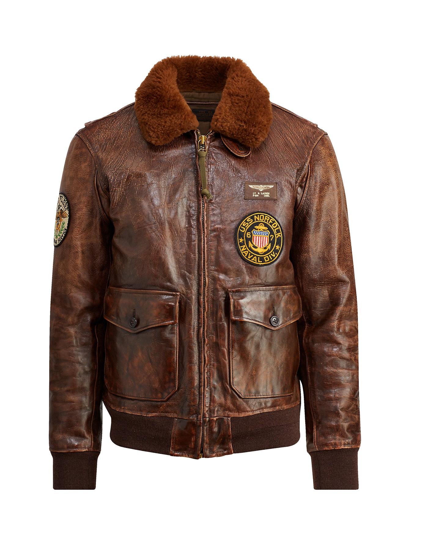 Ralph Lauren Polo The Iconic G-1 Bomber Jacket In Bison Brown | ModeSens