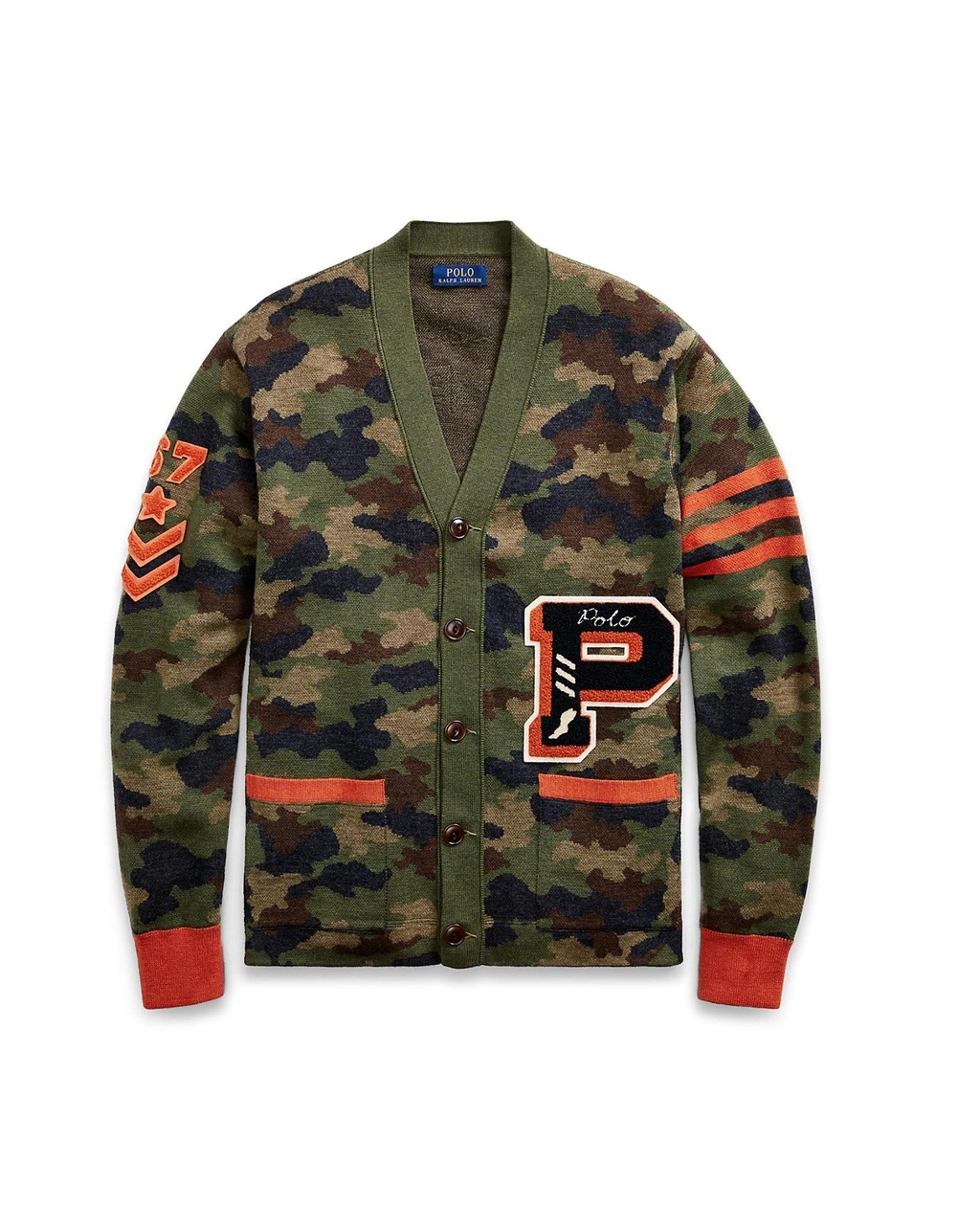 Polo camo cardigan discount