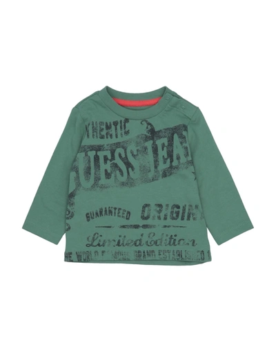 Guess Kids' T-shirts In Sage Green