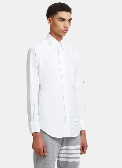 Thom Browne Armband Patch Oxford Shirt In White