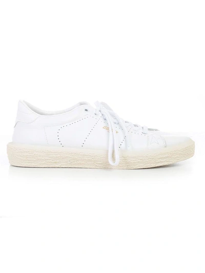 Golden Goose Tennis Sneakers In White Leatherbianco