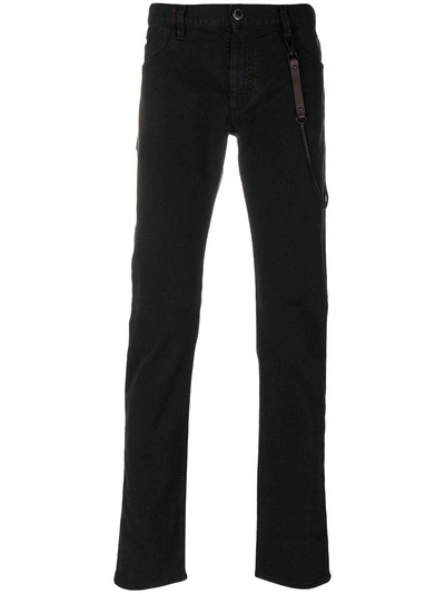Emporio Armani Chain Detail Jeans In Black