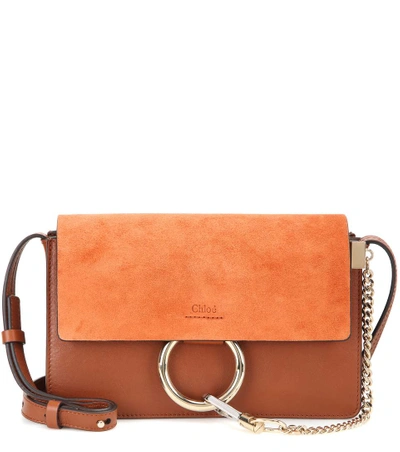 Chloe Faye Small Suede/Leather Shoulder Bag