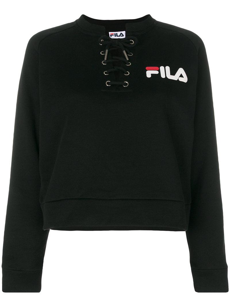 Fila - Sweatshirt With Lace In Black | ModeSens