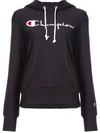 Champion Reverse Weave Pullover Hoodie In Black