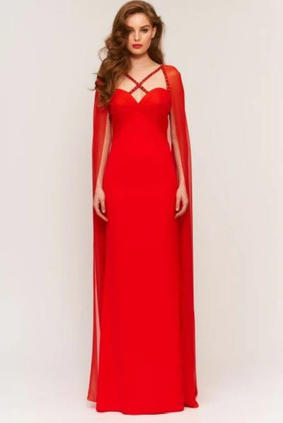 open lace back dress Red Jenny Packham Dress Eunice Grayson Prom Dress  Hoprom