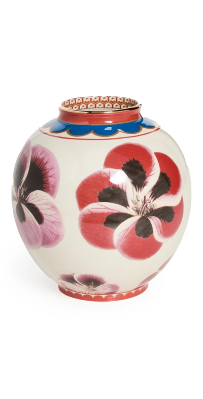 La Doublej Bubble Pansy-print Porcelain Vase