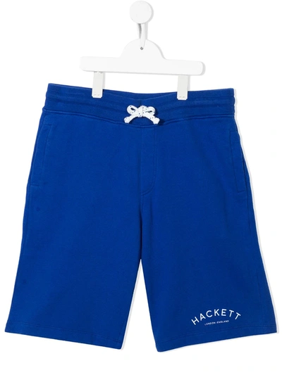Hackett Logo-printed Shorts In 蓝色