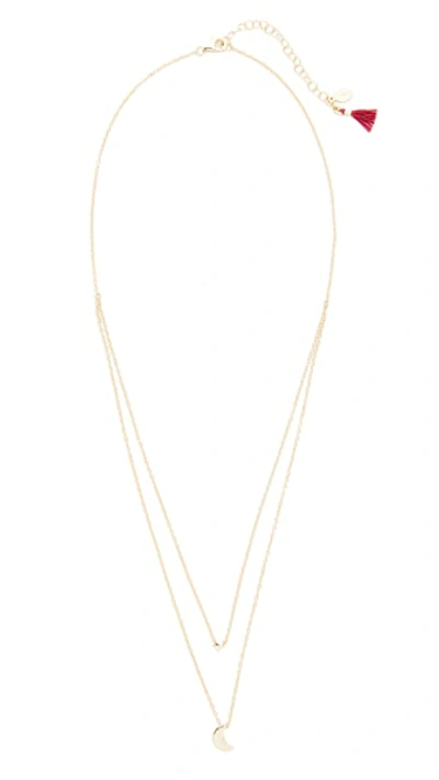 Shashi Luna Necklace In Yellow Gold