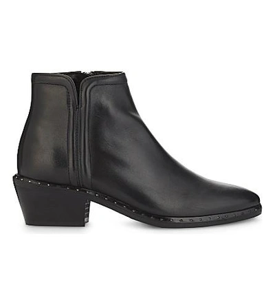 Claudie Pierlot Axel Bis Leather Ankle Boots In Noir