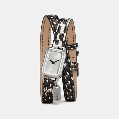 Coach Ludlow Double Wrap Watch With Charm, 17mm X 24mm - Women's In Python