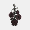 Coach Willow Floral Mix Bag Charm In Black/black