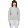 Maison Kitsuné Grey Tricolor Fox Patch Adjusted Sweatshirt