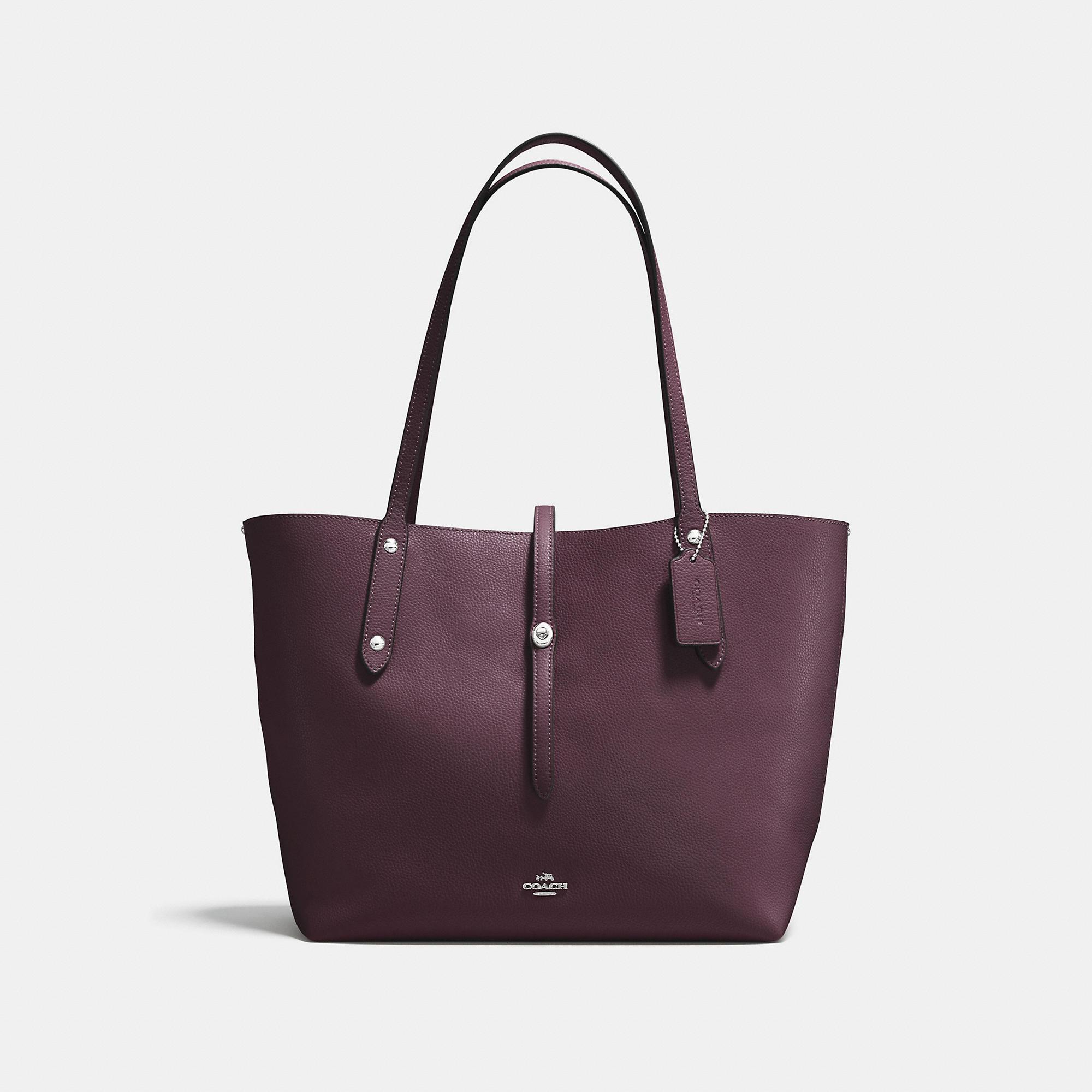 coach tote oxblood