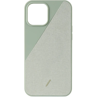 Native Union Green Clic Canvas Iphone 12 Pro Max Case In Sage