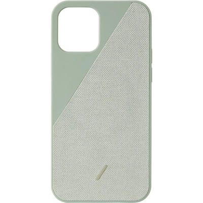Native Union Green Clic Canvas Iphone 12/12 Pro Case In Sage