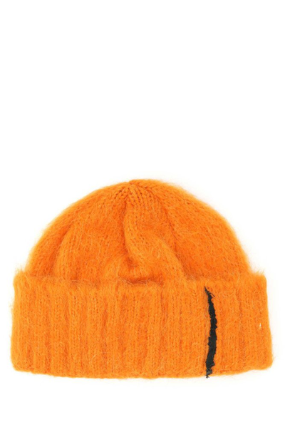 Ader Error Rivington Wool-blend Beanie In Orange