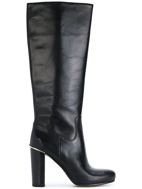 michael kors black high heel boots