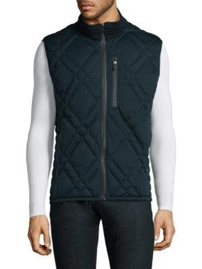 Andrew Marc Eden Zippered Vest In Ink