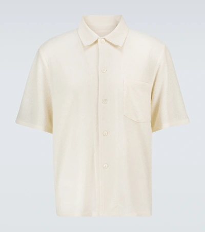 Our Legacy Textured-finish Short-sleeved Box Shirt In Neutrals