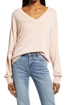 Treasure & Bond V-neck Sweater In Pink Smoke