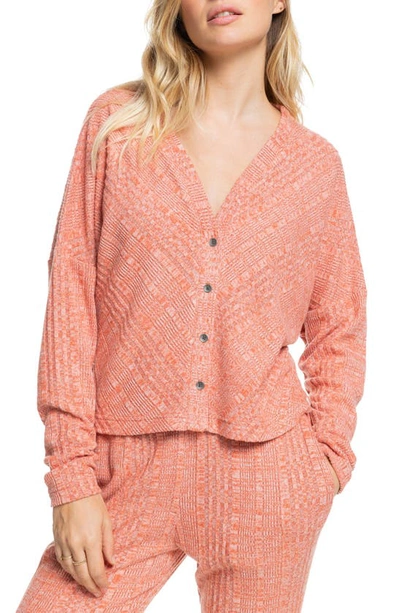 Roxy Juniors' Lazy Day Cardigan In Ginger Spice