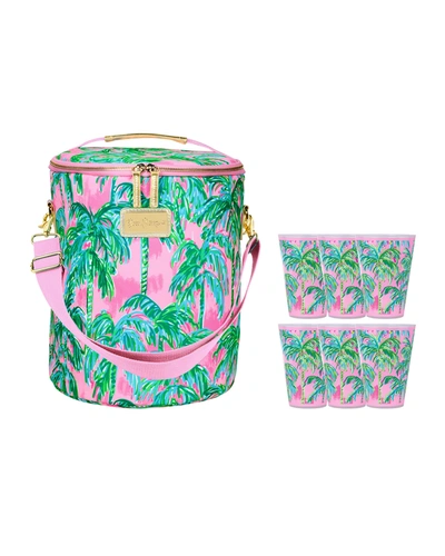 Lilly Pulitzer Suite Views Beach Cooler & Pool Cups Set In Green