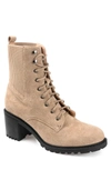 Journee Collection Kassia Vegan Combat Boot In Taupe
