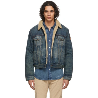 Polo Ralph Lauren Indigo Fleece-lined Denim Jacket In Blue