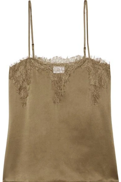 Cami Nyc Sweetheart Lace-trimmed Silk-charmeuse Camisole