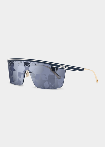 Dior Club 144mm Visor Sunglasses In Matte Blue