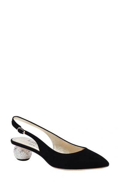 Kate Spade Women's Ruby Suede Slingback Pumps In Black